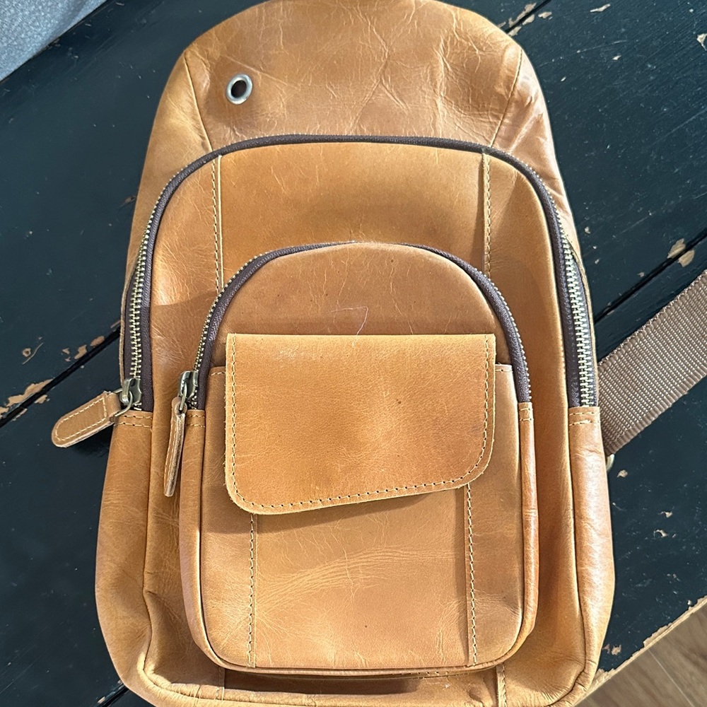 Tan Leather Men's Bag
